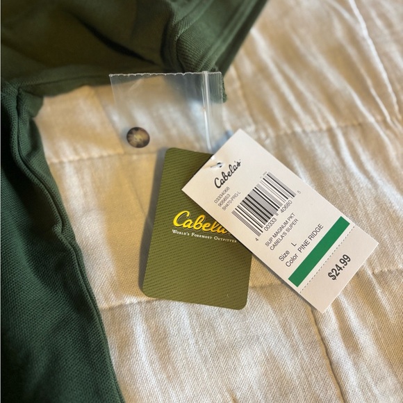 Cabela’s Pine Green Polo. Large New With Tags. - Picture 5 of 8